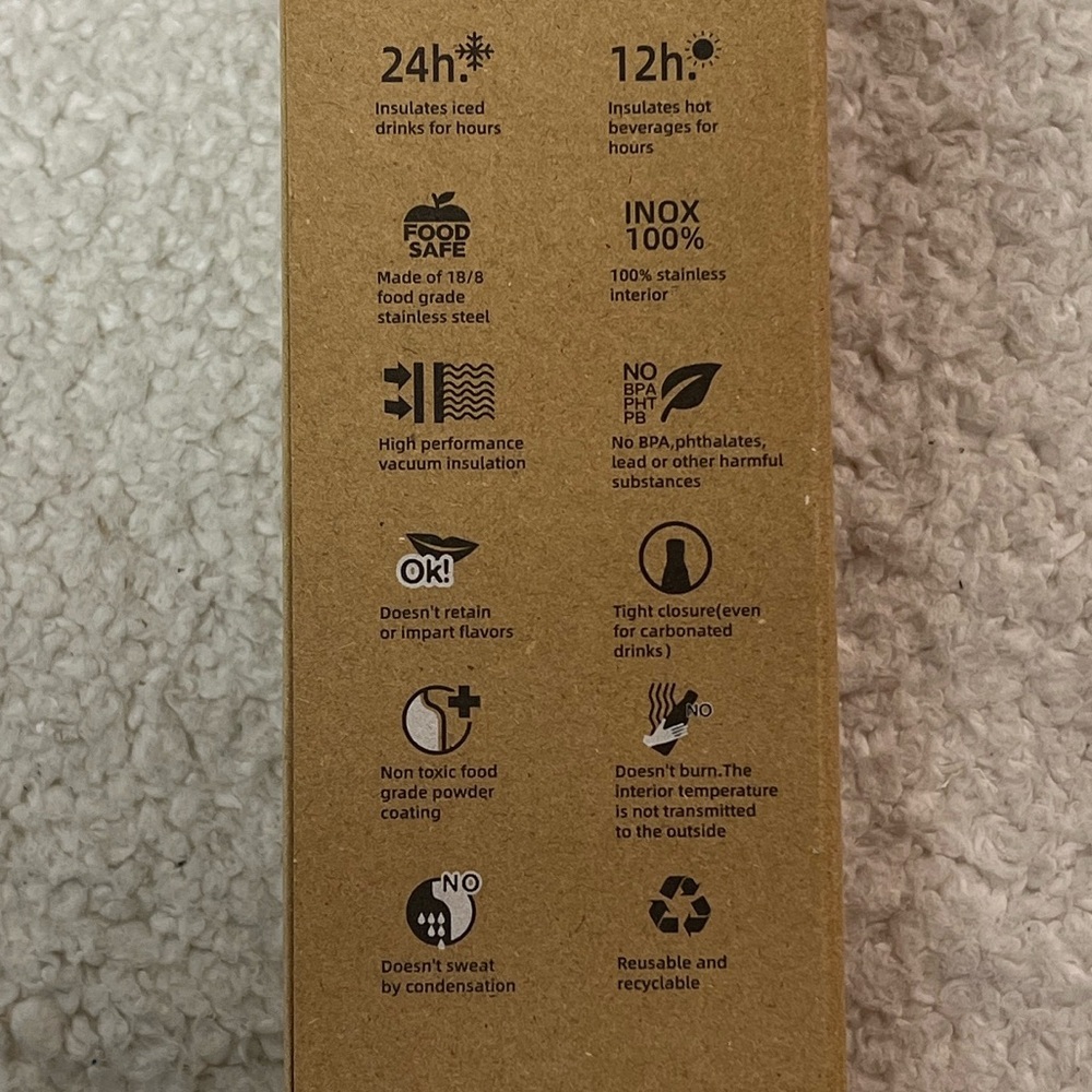 BJPKPK Insulated Stainless Steel Sports Water Bottles -17oz/500ml - Picture 9 of 15